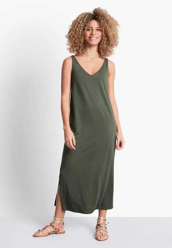 Hush Dresses Women Janelle Jersey Midi Dress Khaki