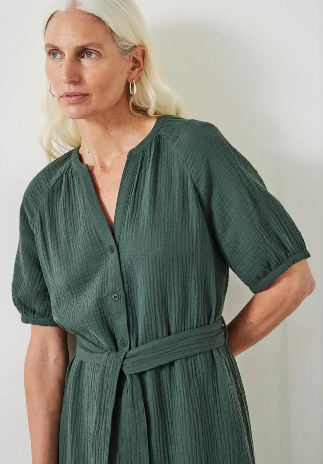 Hush Dresses Women Jessie Cotton Midi Dress Darkest Green Hush Dresses Women Jessie Cotton Midi Dress Darkest Green