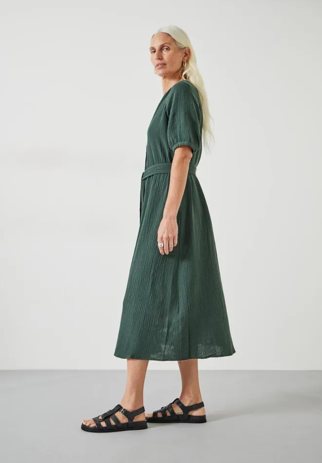 Hush Dresses Women Jessie Cotton Midi Dress Darkest Green Hush Dresses Women Jessie Cotton Midi Dress Darkest Green