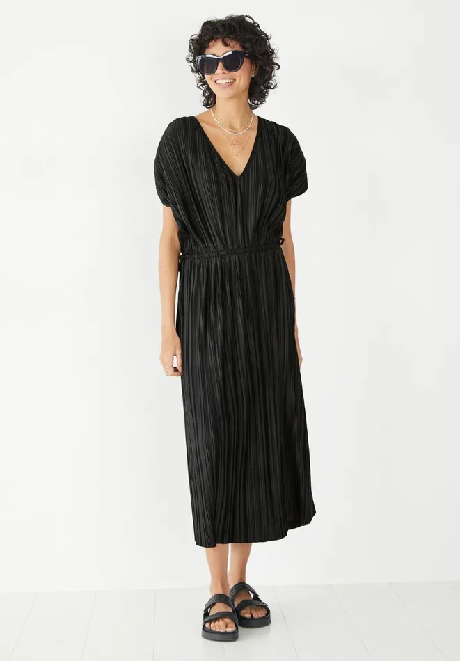 Hush Dresses Women Jodie Plisse Midi Dress Black