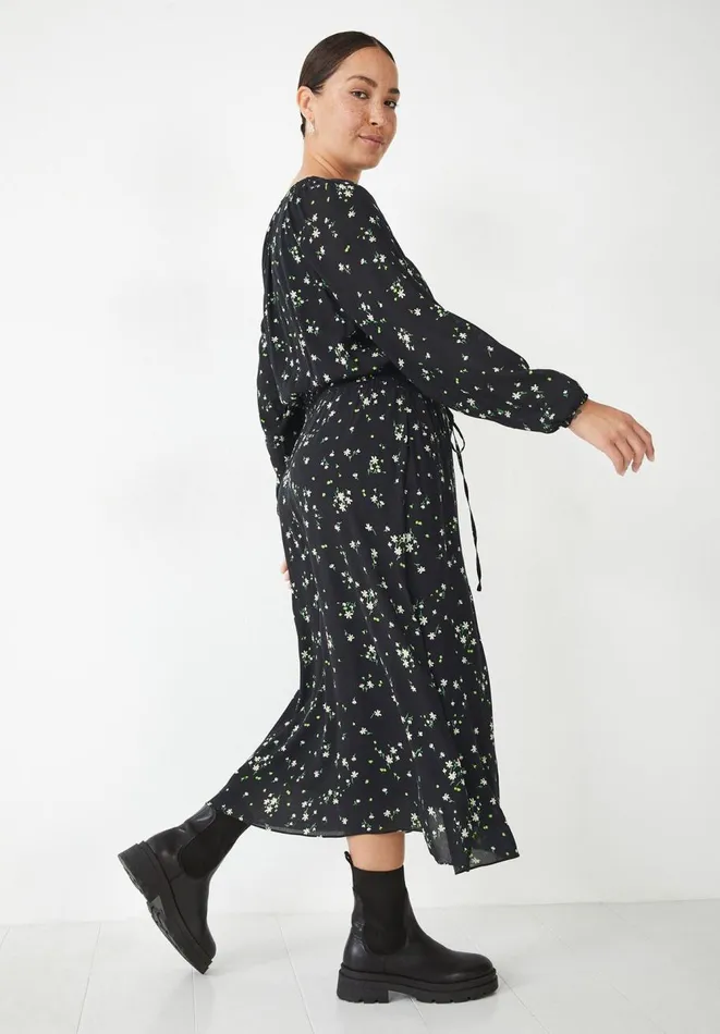 Hush Dresses Women Madelyn Midi Dress Scatter Floral Black Hush Dresses Women Madelyn Midi Dress Scatter Floral Black