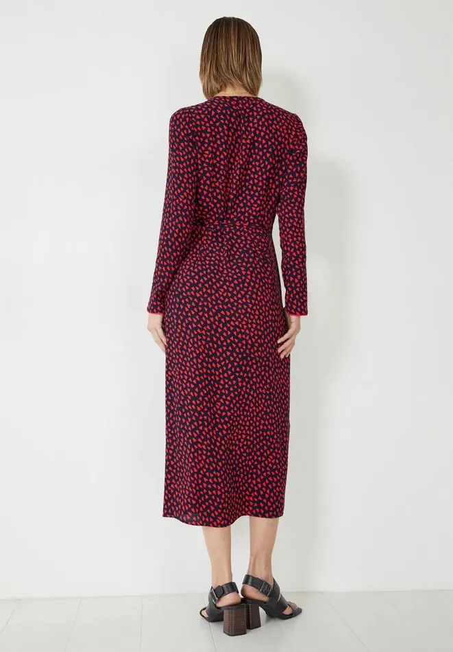 Hush Dresses Women Meghan Midi Wrap Dress Hearts Navyred Hush Dresses Women Meghan Midi Wrap Dress Hearts Navyred