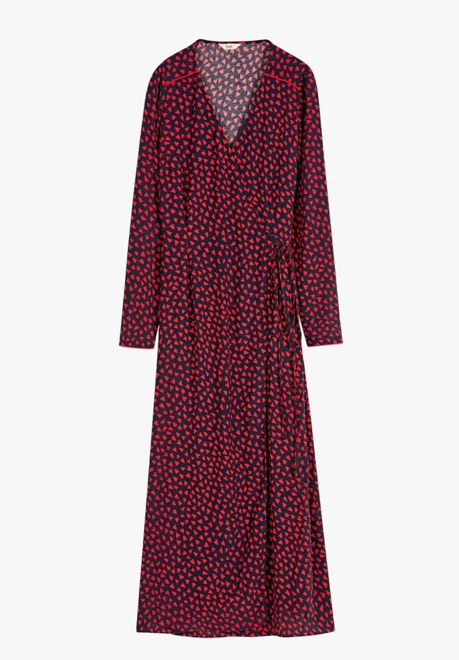 Hush Dresses Women Meghan Midi Wrap Dress Hearts Navyred Hush Dresses Women Meghan Midi Wrap Dress Hearts Navyred