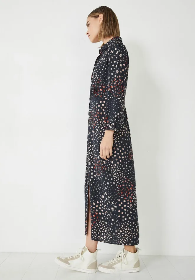 Hush Dresses Women Millie Midi Shirt Dress Floral Patchwork Navy Hush Dresses Women Millie Midi Shirt Dress Floral Patchwork Navy