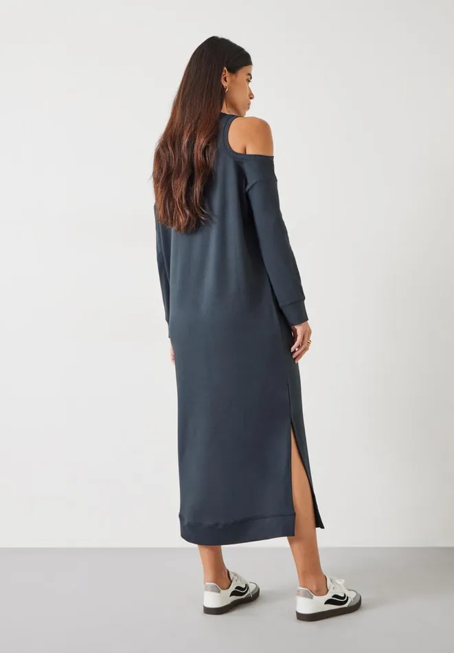 Hush Dresses Women Neena Cut Out Midi Dress Anthracite Hush Dresses Women Neena Cut Out Midi Dress Anthracite