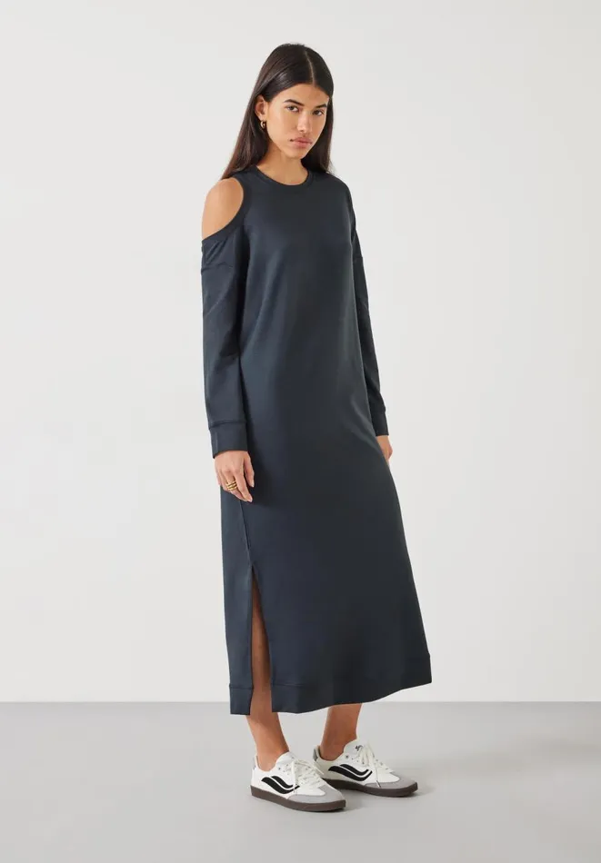 Hush Dresses Women Neena Cut Out Midi Dress Anthracite Hush Dresses Women Neena Cut Out Midi Dress Anthracite