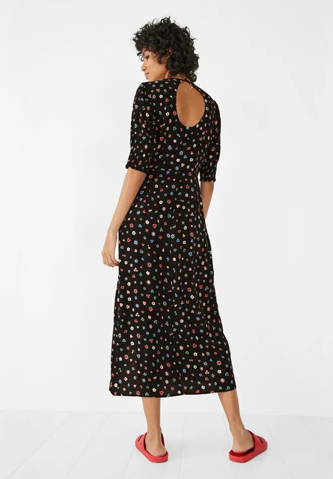 Hush Dresses Women Rianna Tea Midi Dress Tutti Frutti Blackmulti Hush Dresses Women Rianna Tea Midi Dress Tutti Frutti Blackmulti