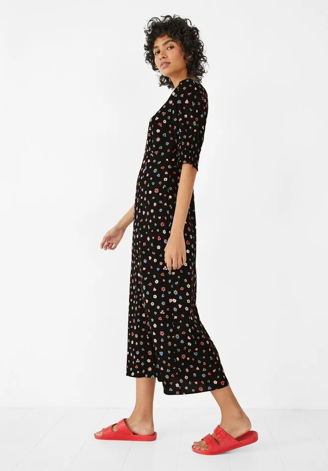 Hush Dresses Women Rianna Tea Midi Dress Tutti Frutti Blackmulti Hush Dresses Women Rianna Tea Midi Dress Tutti Frutti Blackmulti