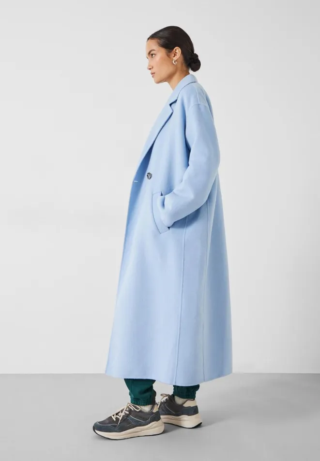 Hush Jackets and Coats Women Iris Relaxed Wool Blend Double Faced Coat Blue Hush Jackets and Coats Women Iris Relaxed Wool Blend Double Faced Coat Blue