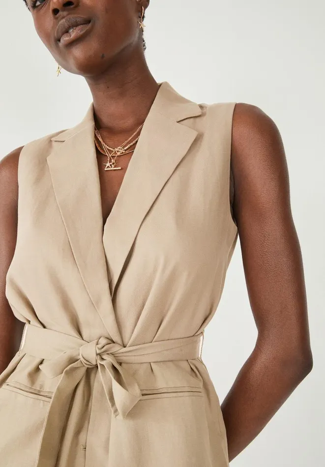 Hush Jackets and Coats Women Jolean Sleeveless Blazer Caramel Hush Jackets and Coats Women Jolean Sleeveless Blazer Caramel