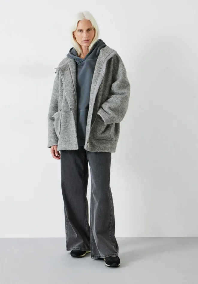 Hush Jackets and Coats Women Kai Cocoon Toggle Wool Blend Jacket Ash Grey Hush Jackets and Coats Women Kai Cocoon Toggle Wool Blend Jacket Ash Grey