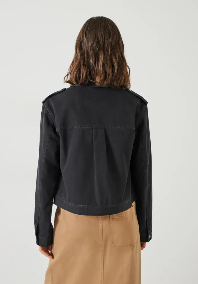 Hush Jackets and Coats Women Laurie Zip Up Utility Jacket Black Hush Jackets and Coats Women Laurie Zip Up Utility Jacket Black