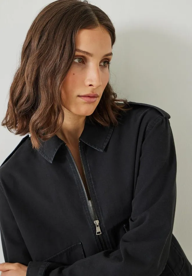 Hush Jackets and Coats Women Laurie Zip Up Utility Jacket Black Hush Jackets and Coats Women Laurie Zip Up Utility Jacket Black