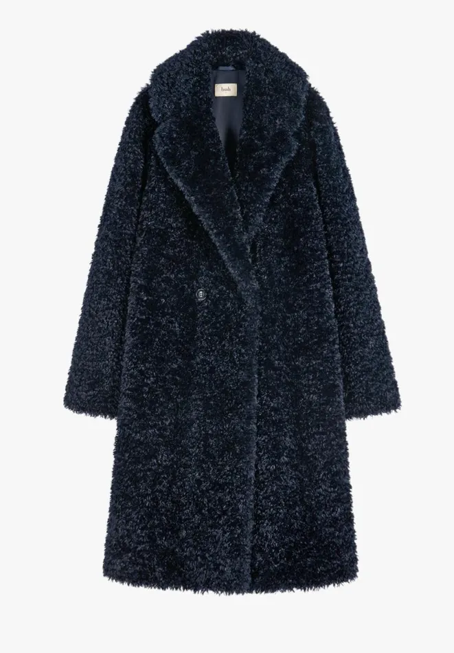 Hush Jackets and Coats Women Leighton Textured Faux Fur Coat Midnight Navy Hush Jackets and Coats Women Leighton Textured Faux Fur Coat Midnight Navy
