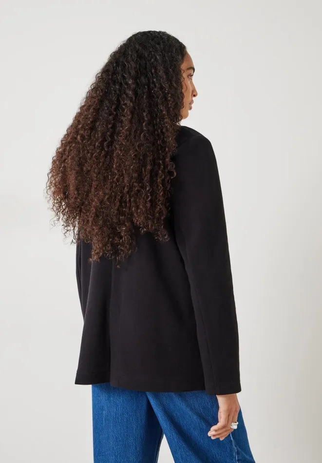 Hush Jackets and Coats Women Maddison Relaxed Jersey Blazer Black Hush Jackets and Coats Women Maddison Relaxed Jersey Blazer Black