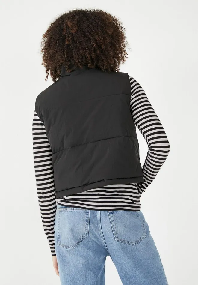 Hush Jackets and Coats Women Otta Cropped Gilet Black Hush Jackets and Coats Women Otta Cropped Gilet Black