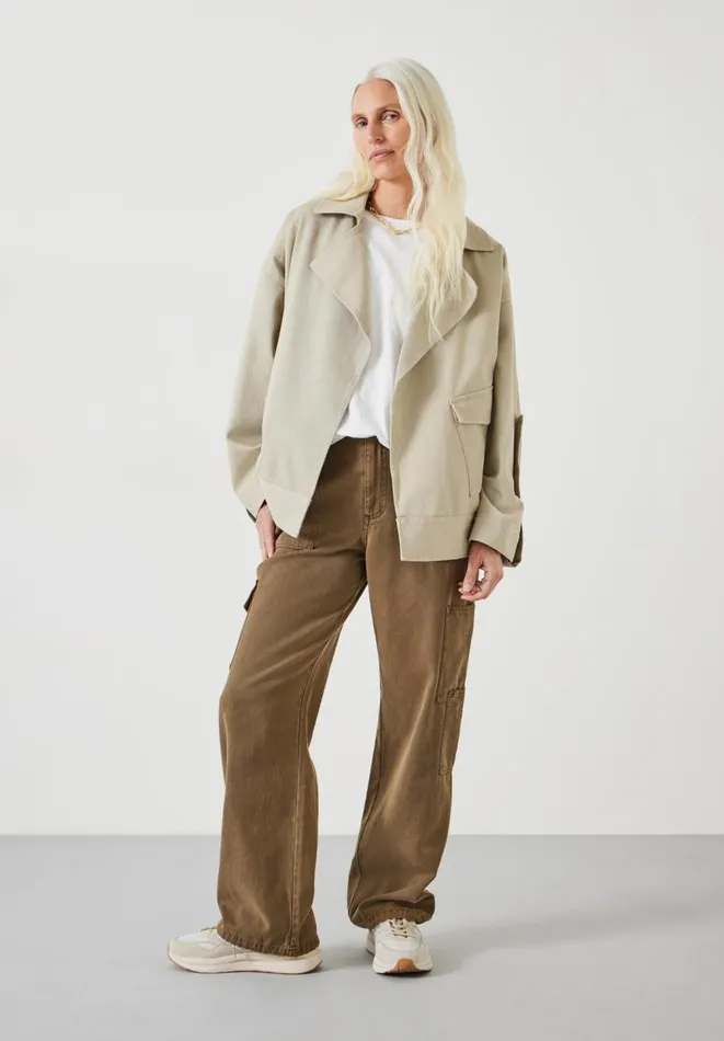 Hush Jackets and Coats Women Renee Relaxed Cotton Jacket Sand Hush Jackets and Coats Women Renee Relaxed Cotton Jacket Sand