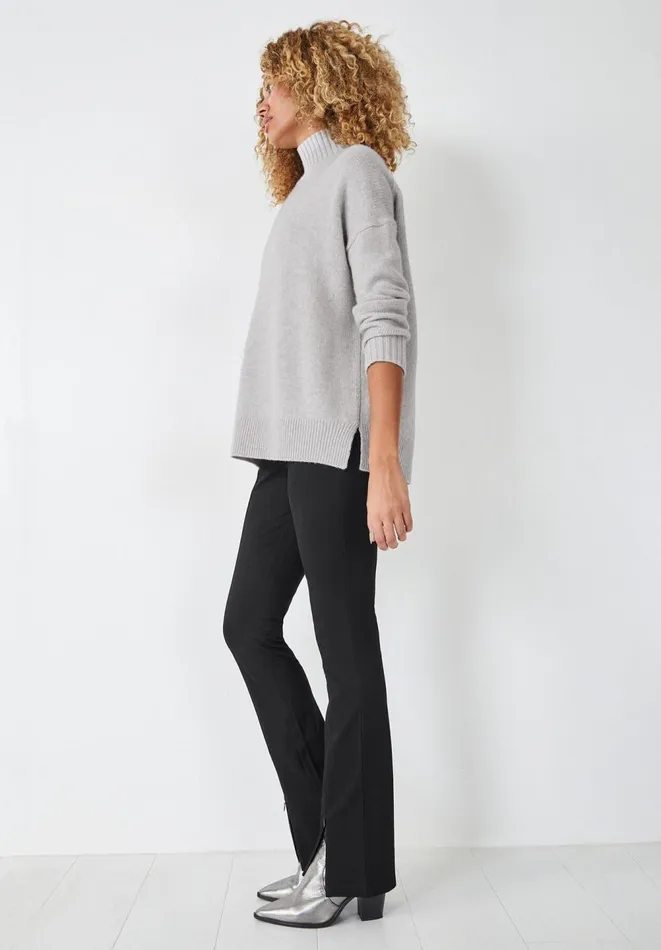 Hush Joggers and Leggings Women Adriana Zip Flare Jersey Trousers Black Hush Joggers and Leggings Women Adriana Zip Flare Jersey Trousers Black