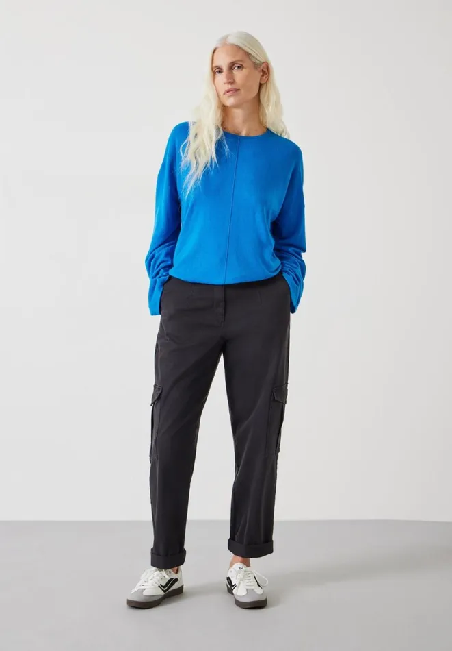 Hush Jumpers and Cardigans Women Fleur Wide Sleeve Wool Jumper Bright Blue Hush Jumpers and Cardigans Women Fleur Wide Sleeve Wool Jumper Bright Blue