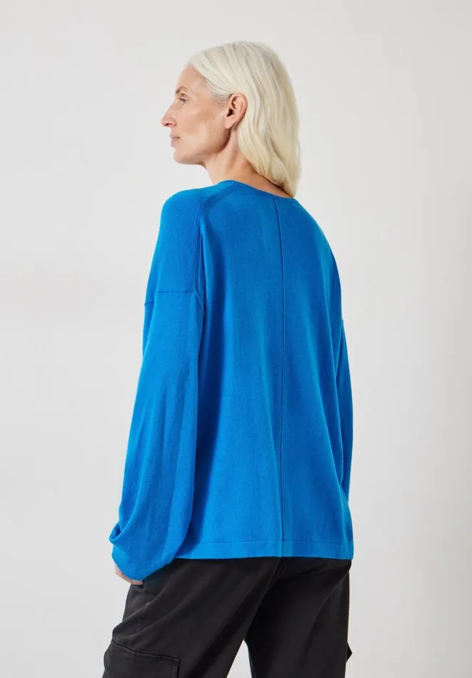 Hush Jumpers and Cardigans Women Fleur Wide Sleeve Wool Jumper Bright Blue Hush Jumpers and Cardigans Women Fleur Wide Sleeve Wool Jumper Bright Blue