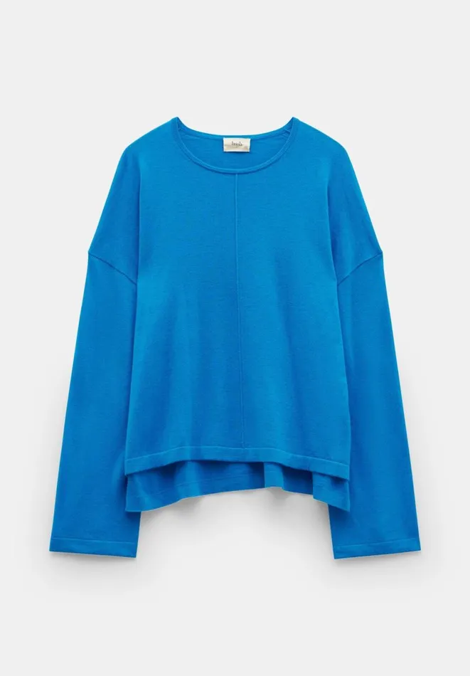 Hush Jumpers and Cardigans Women Fleur Wide Sleeve Wool Jumper Bright Blue Hush Jumpers and Cardigans Women Fleur Wide Sleeve Wool Jumper Bright Blue