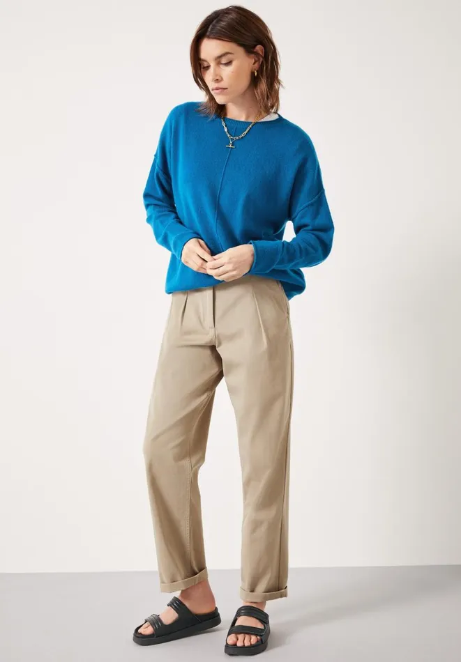 Hush Jumpers and Cardigans Women Saphira Cashmere Jumper Ocean Blue Hush Jumpers and Cardigans Women Saphira Cashmere Jumper Ocean Blue