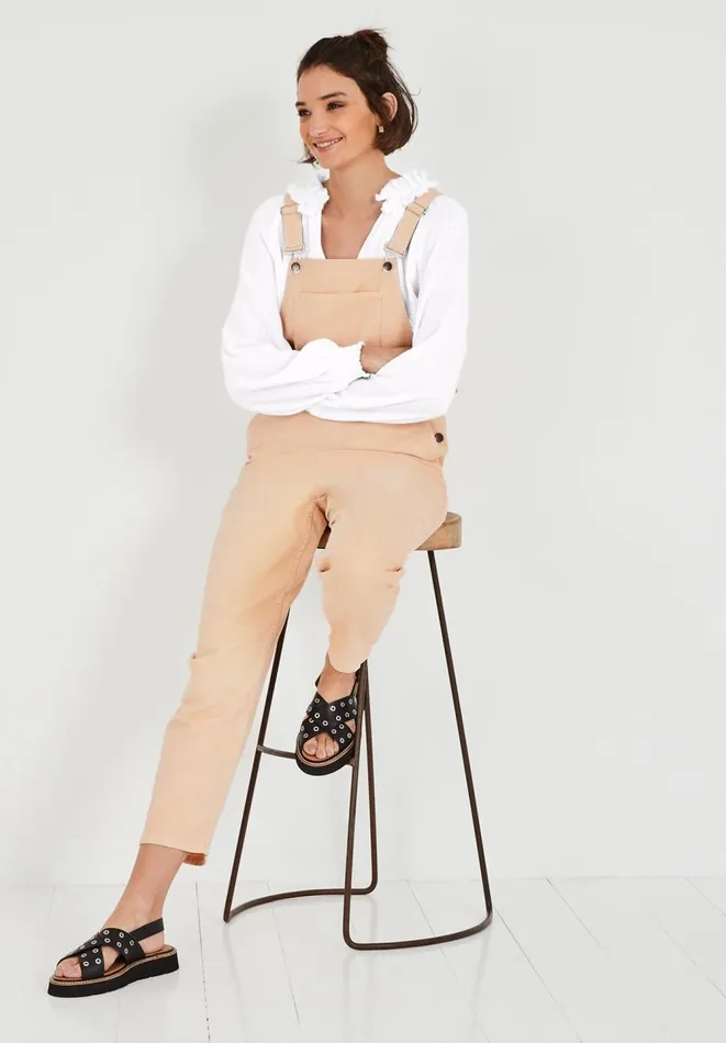 Hush Jumpsuits Women Brier Cotton Twill Dungarees Washed Sand Hush Jumpsuits Women Brier Cotton Twill Dungarees Washed Sand