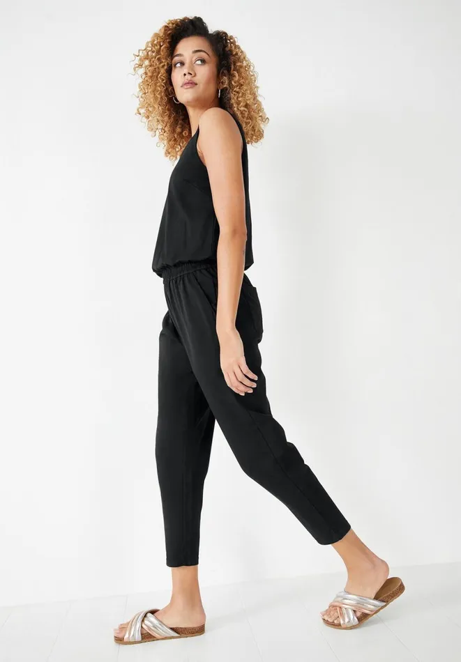 Hush Jumpsuits Women Cropped Jersey Jumpsuit Black Hush Jumpsuits Women Cropped Jersey Jumpsuit Black