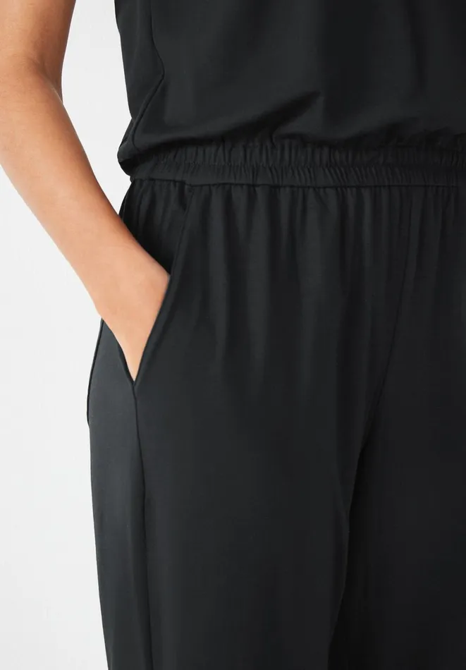 Hush Jumpsuits Women Cropped Jersey Jumpsuit Black Hush Jumpsuits Women Cropped Jersey Jumpsuit Black