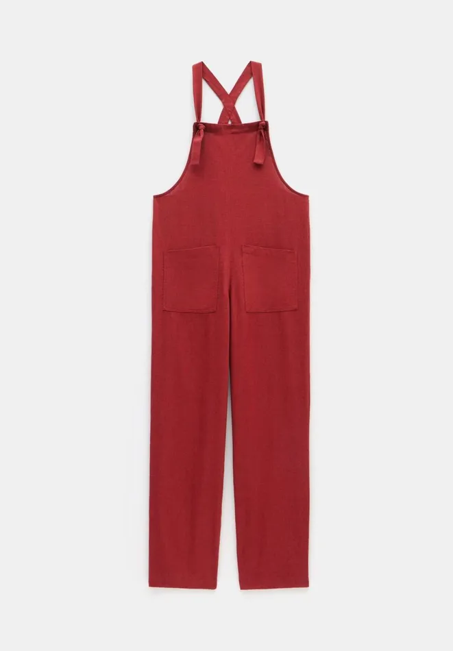 Hush Jumpsuits Women Eliza Linen Blend Dungarees Rust Hush Jumpsuits Women Eliza Linen Blend Dungarees Rust