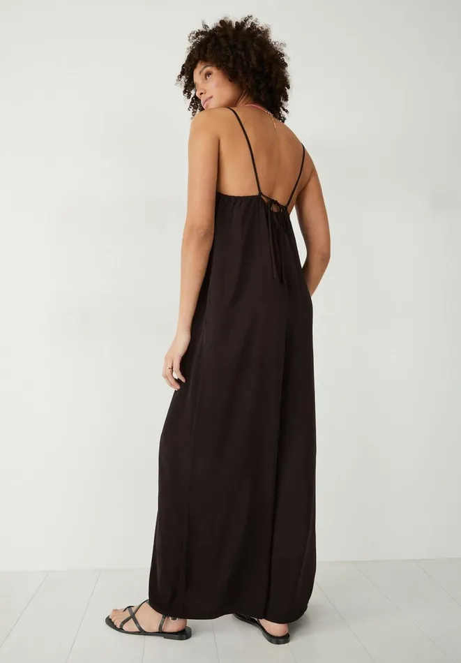 Hush Jumpsuits Women Liana Tie Back Wide Leg Jumpsuit Black Hush Jumpsuits Women Liana Tie Back Wide Leg Jumpsuit Black