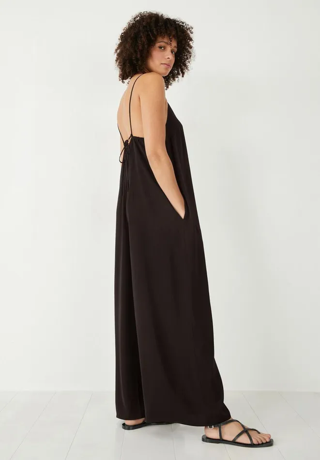 Hush Jumpsuits Women Liana Tie Back Wide Leg Jumpsuit Black Hush Jumpsuits Women Liana Tie Back Wide Leg Jumpsuit Black
