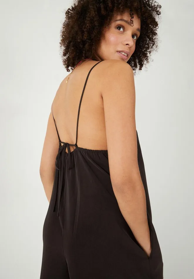 Hush Jumpsuits Women Liana Tie Back Wide Leg Jumpsuit Black Hush Jumpsuits Women Liana Tie Back Wide Leg Jumpsuit Black