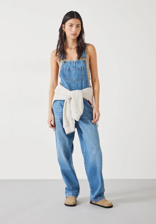 Hush Jumpsuits Women Maya Relaxed Straight Leg Dungarees Authentic Light Wash Hush Jumpsuits Women Maya Relaxed Straight Leg Dungarees Authentic Light Wash