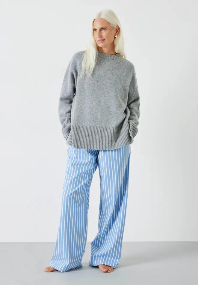 Hush Pyjamas and Nightwear Women Amita Brushed Cotton Blend Pyjama Trousers Blueecru Stripe Hush Pyjamas and Nightwear Women Amita Brushed Cotton Blend Pyjama Trousers Blueecru Stripe
