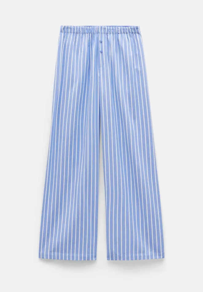 Hush Pyjamas and Nightwear Women Amita Brushed Cotton Blend Pyjama Trousers Blueecru Stripe Hush Pyjamas and Nightwear Women Amita Brushed Cotton Blend Pyjama Trousers Blueecru Stripe