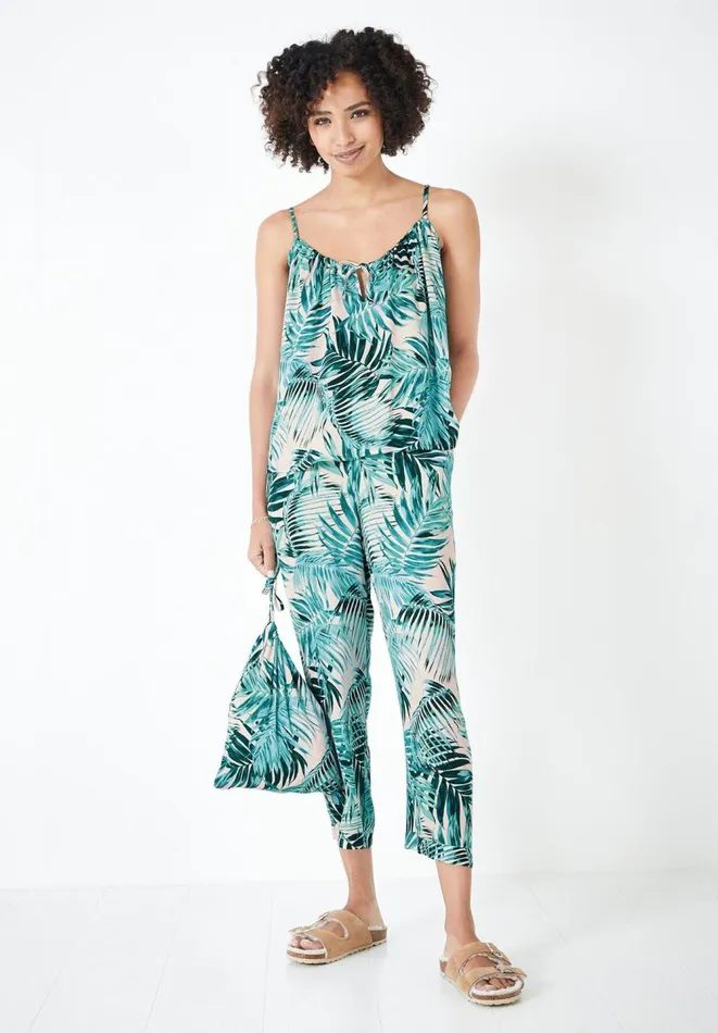 Hush Pyjamas and Nightwear Women Aoife Printed Cami Pyjamas Palm Leavesgreen Hush Pyjamas and Nightwear Women Aoife Printed Cami Pyjamas Palm Leavesgreen