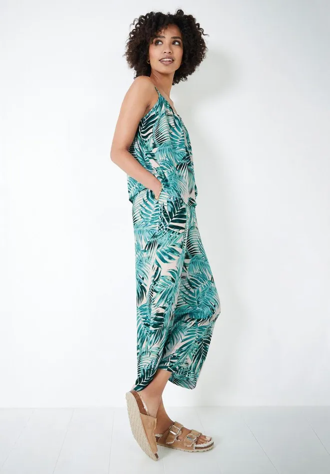 Hush Pyjamas and Nightwear Women Aoife Printed Cami Pyjamas Palm Leavesgreen Hush Pyjamas and Nightwear Women Aoife Printed Cami Pyjamas Palm Leavesgreen