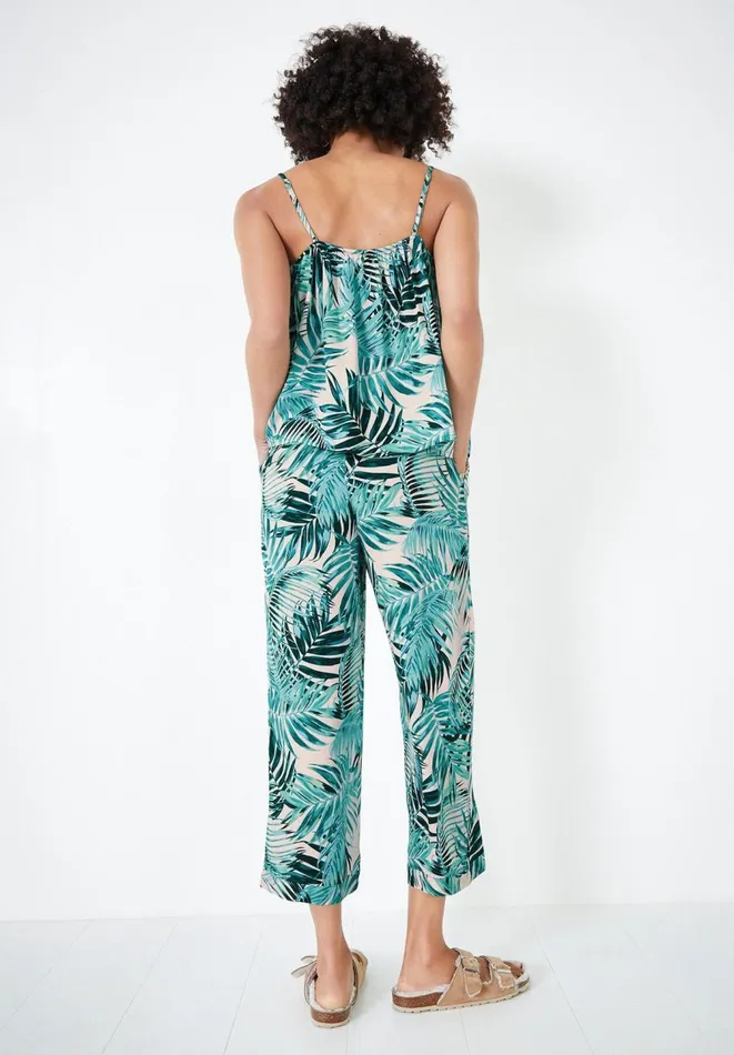 Hush Pyjamas and Nightwear Women Aoife Printed Cami Pyjamas Palm Leavesgreen Hush Pyjamas and Nightwear Women Aoife Printed Cami Pyjamas Palm Leavesgreen
