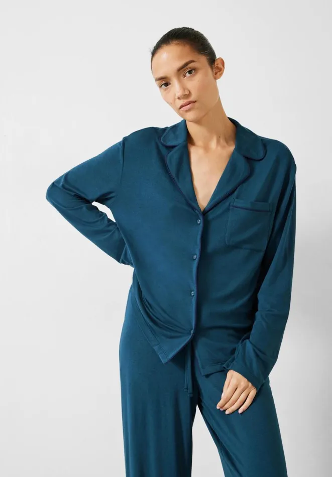 Hush Pyjamas and Nightwear Women Arion Jersey Pyjamas Teal Hush Pyjamas and Nightwear Women Arion Jersey Pyjamas Teal