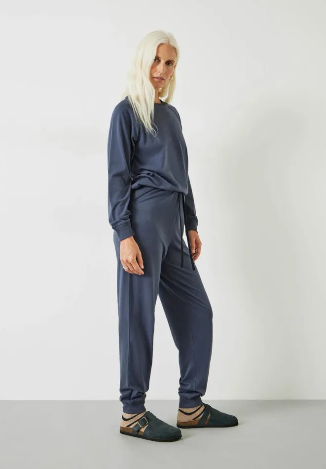 Hush Pyjamas and Nightwear Women Joelle Crew Jersey Pyjamas Washed Blue Hush Pyjamas and Nightwear Women Joelle Crew Jersey Pyjamas Washed Blue