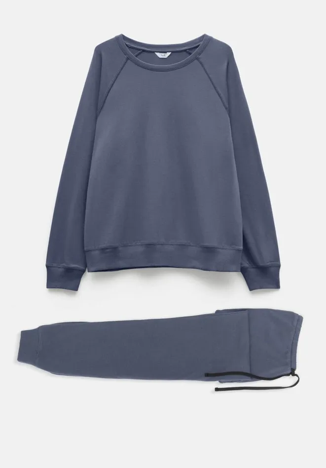 Hush Pyjamas and Nightwear Women Joelle Crew Jersey Pyjamas Washed Blue Hush Pyjamas and Nightwear Women Joelle Crew Jersey Pyjamas Washed Blue