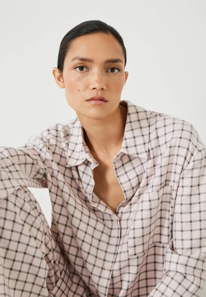 Hush Pyjamas and Nightwear Women Luella Brushed Twill Pyjamas Soft Pink Check Hush Pyjamas and Nightwear Women Luella Brushed Twill Pyjamas Soft Pink Check