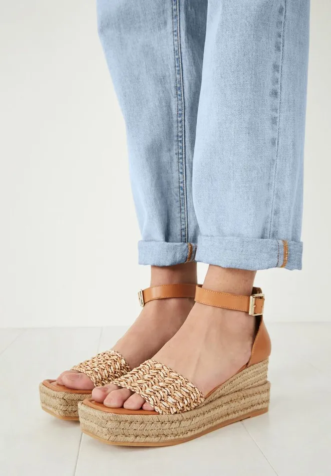 Hush Sandals Women Riad Espadrille Wedge Tan Hush Sandals Women Riad Espadrille Wedge Tan