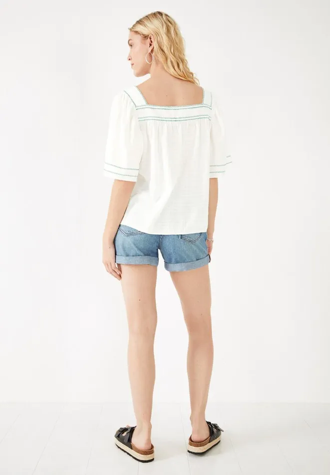 Hush Shirts and Blouses Women Abbie Embroidered Top Ecru Hush Shirts and Blouses Women Abbie Embroidered Top Ecru