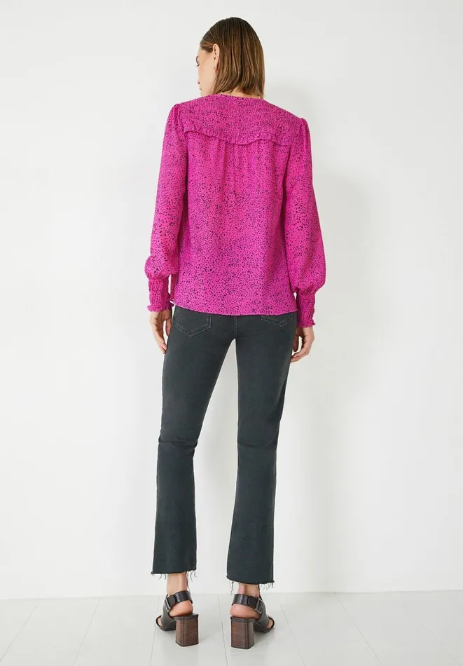 Hush Shirts and Blouses Women Alvia Blouse Speckled Dots Hot Pink Hush Shirts and Blouses Women Alvia Blouse Speckled Dots Hot Pink