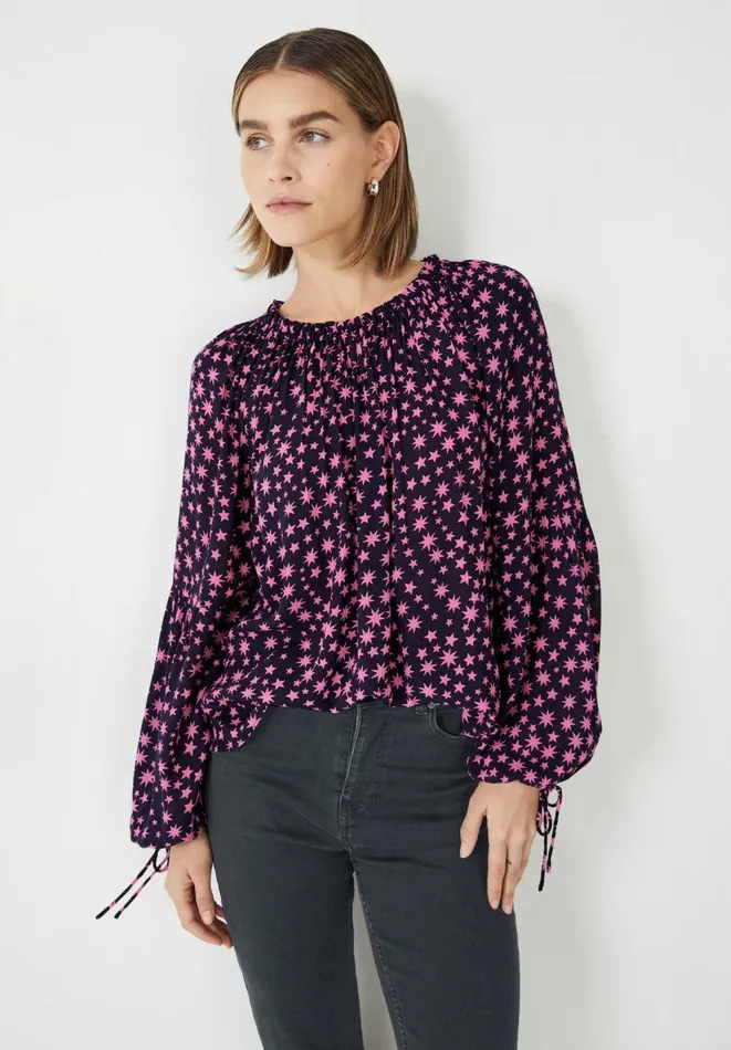 Hush Shirts and Blouses Women Ameila Blouse Bright Star Navypink