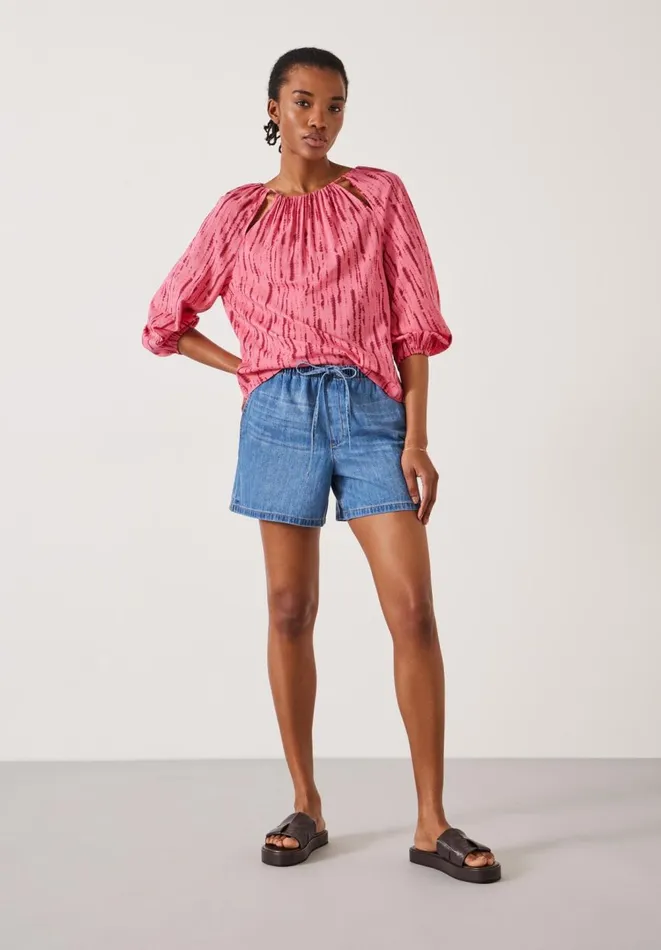 Hush Shirts and Blouses Women Ariella Cut Out Detail Blouse Striped Tie Dye Pink Hush Shirts and Blouses Women Ariella Cut Out Detail Blouse Striped Tie Dye Pink