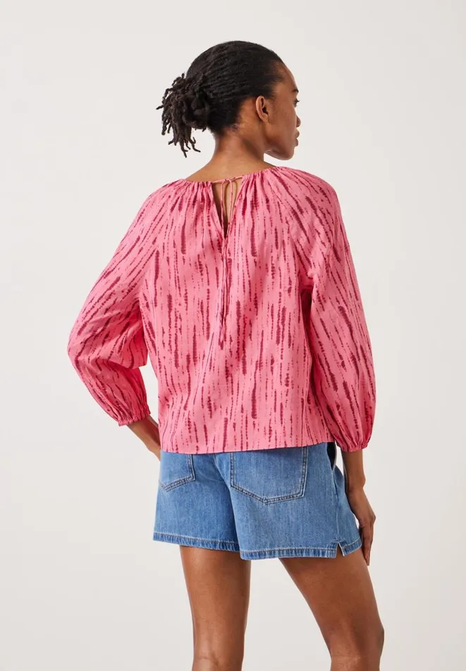 Hush Shirts and Blouses Women Ariella Cut Out Detail Blouse Striped Tie Dye Pink Hush Shirts and Blouses Women Ariella Cut Out Detail Blouse Striped Tie Dye Pink