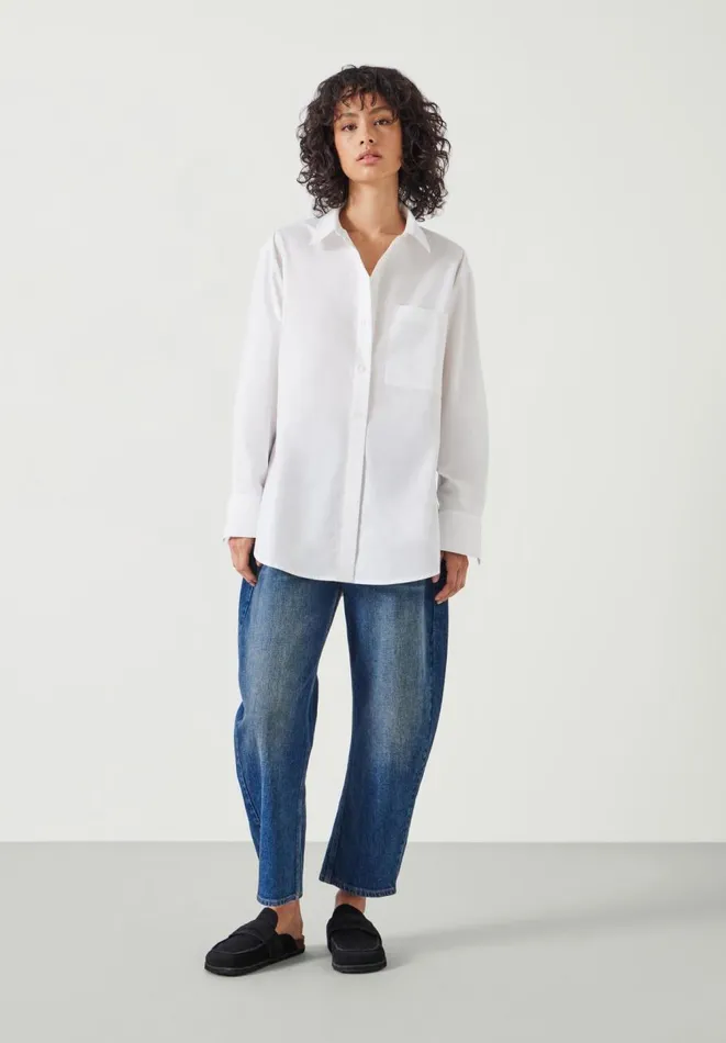 Hush Shirts and Blouses Women Coleena Oversized Shirt White Hush Shirts and Blouses Women Coleena Oversized Shirt White